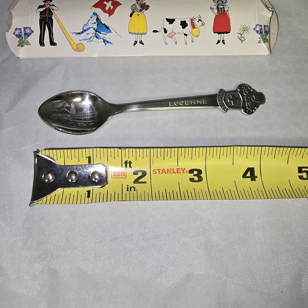 Vintage Rolex And Bucherer Lucerne Switzerland Souvenir Spoon